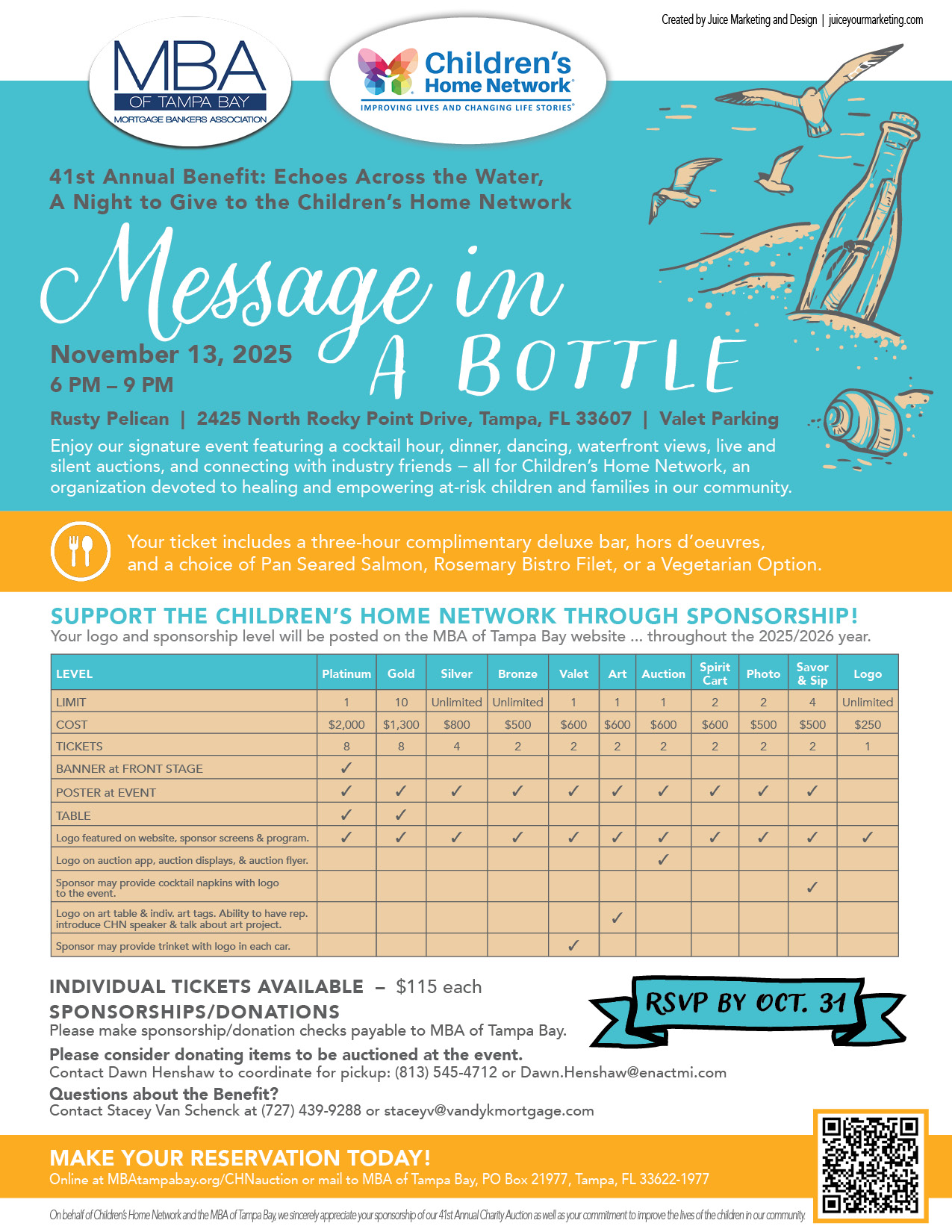 41st Benefit for the Children's Home Network - details about tickets and sponsorships