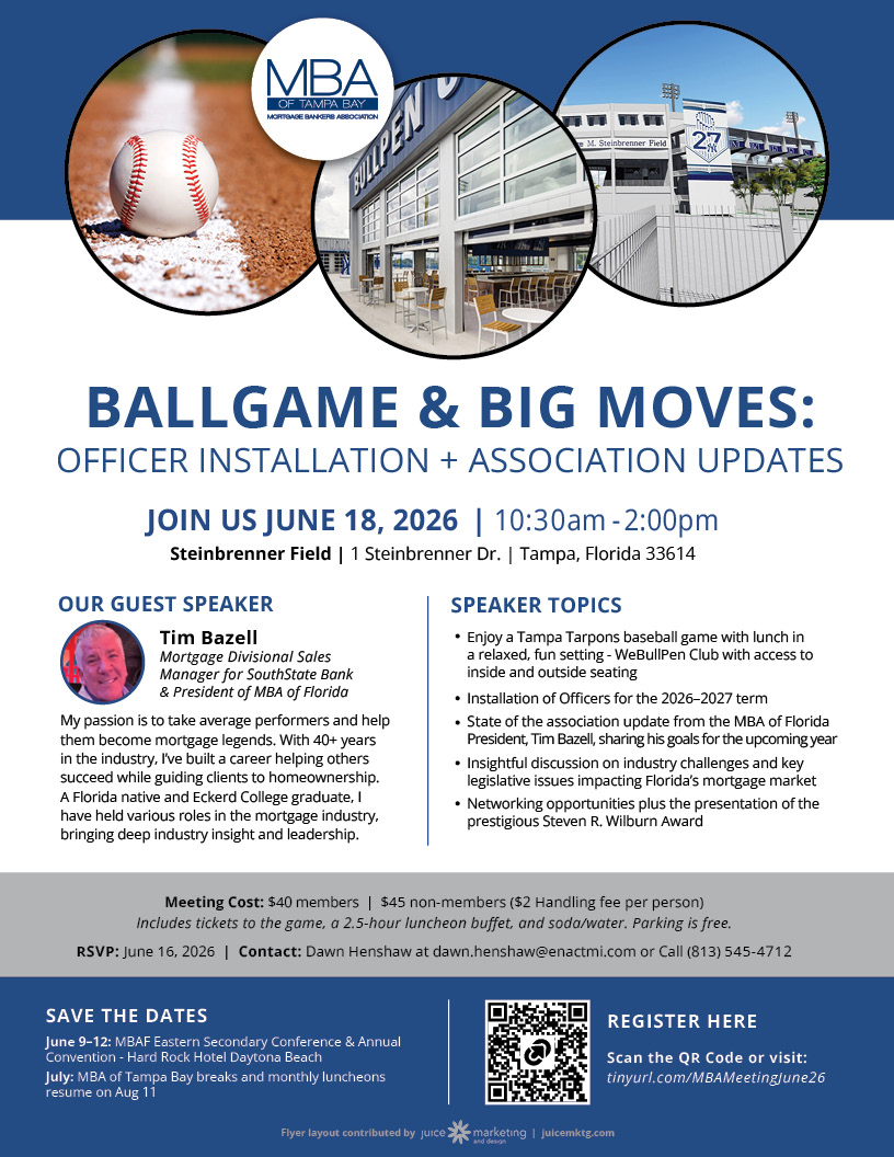 June's baseball game and meeting for MBA of Tampa Bay