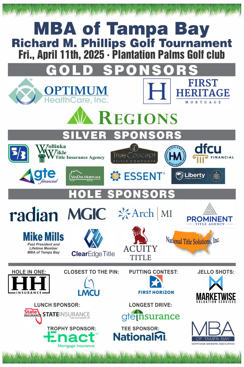 MBA of Tampa Bay - 2025 Golf Tournament Sponsors